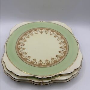 vintage Royal Crafton bone china plates, sandwich or cake plate set